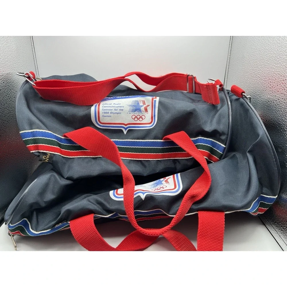 Lot Of 2 Vintage 1984 Official Radio Olympic Motorola Duffel Bag Gym‎ Travel